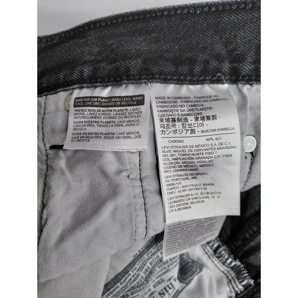 Levis 501 Gray Denim Cut-Off Shorts W29 Distressed Frayed Hem - Picture 8 of 9